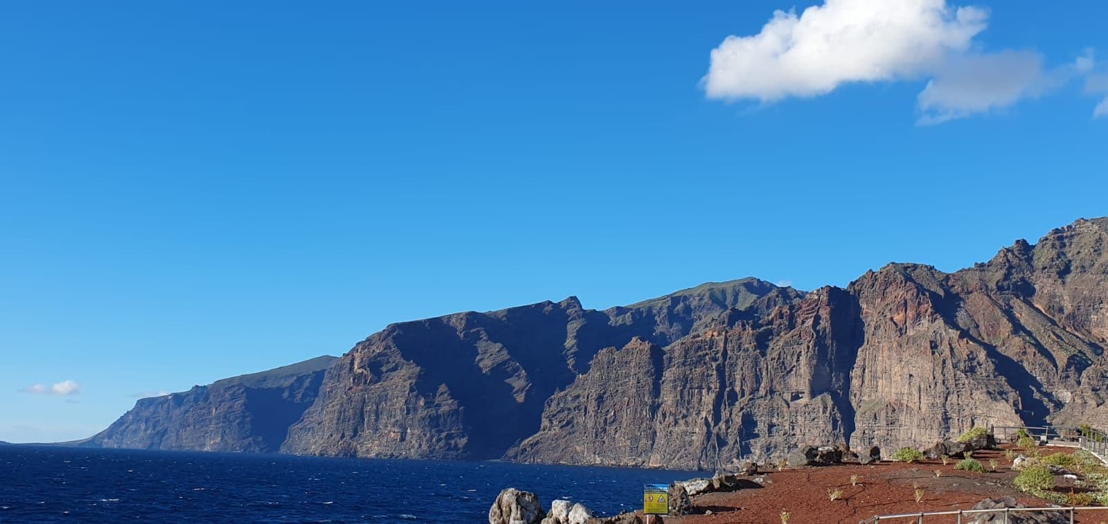 Acantilados de Los Gigantes vom Meer aus